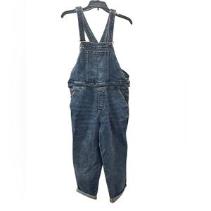 Universal Standard Women’s Blue Denim Cropped Overalls 2XS‎
